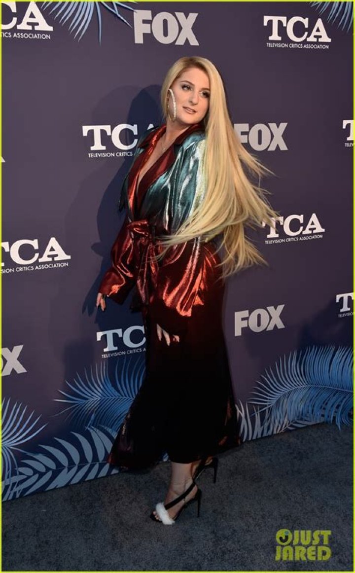 Meghan Trainor goes glam for her album release party sponsored by