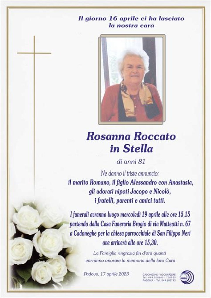Necrologio di STELLA MARINI ANCONA (AN)