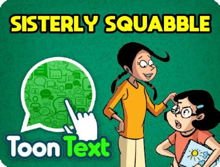 Sisterly Squabble Toon Text Tinkle