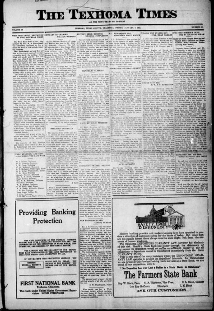 The Texhoma Times (Texhoma, Okla.), Vol. 14, No. 5, Ed. 1 Friday